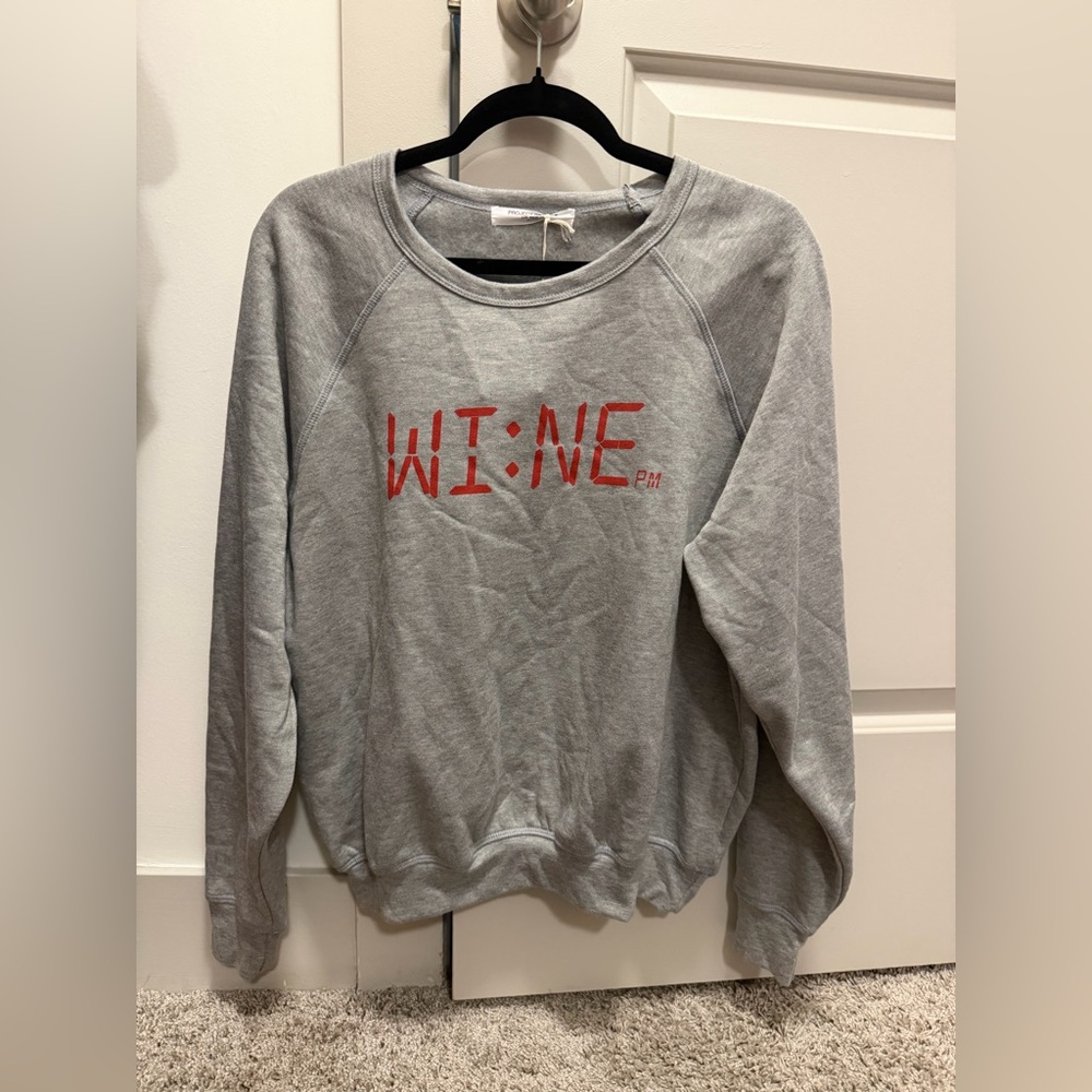 Project Social Medium Wine Pm Grey Sweatshirt. 🍷⚡️
